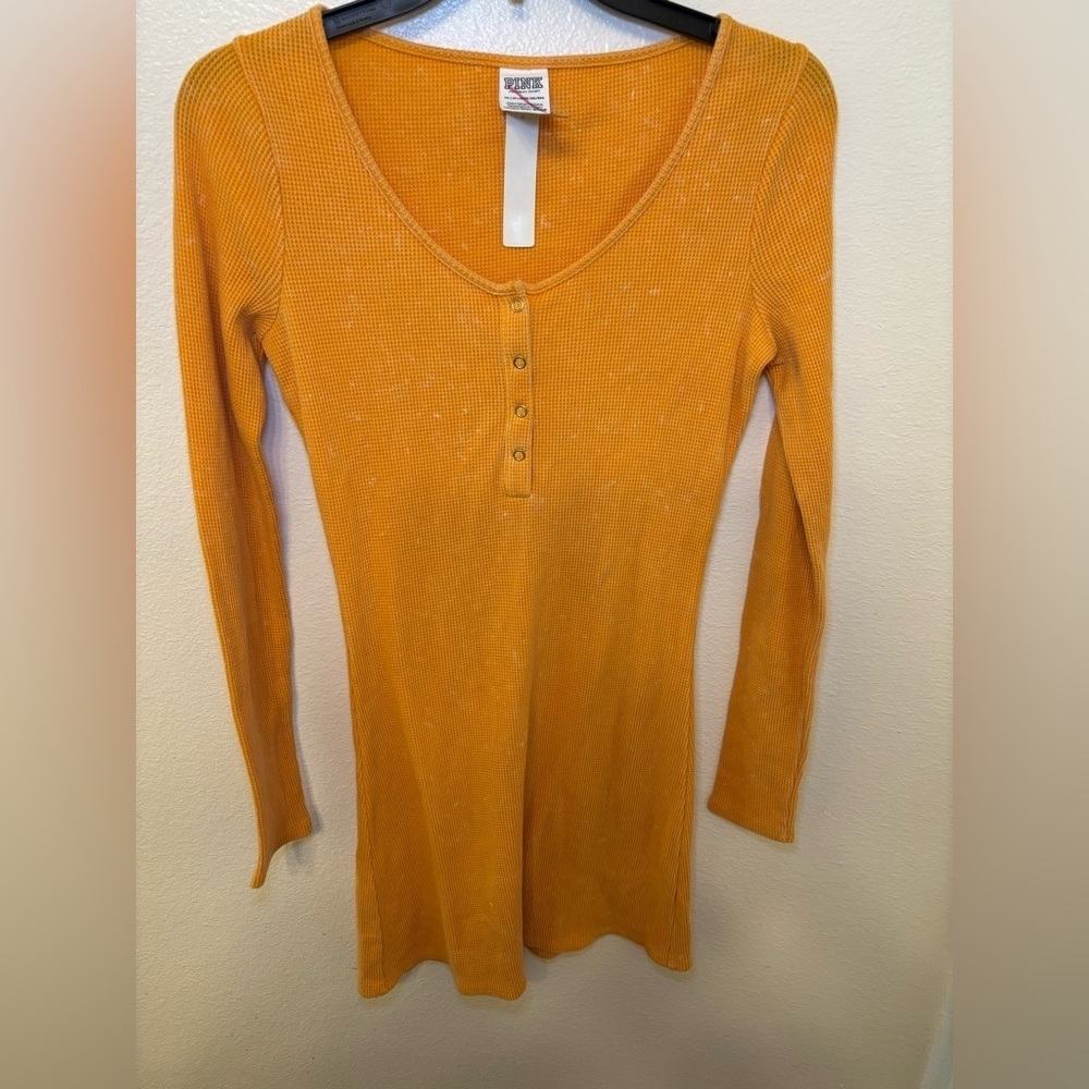 PINK Victoria's Secret Orange Long Sleeve Dress - Picture 3 of 7